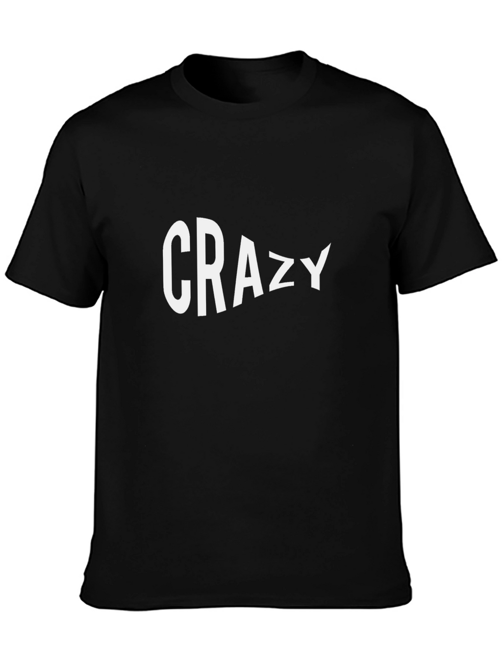 Crazy Graphic Black T-Shirt - Mens Casual Tee
