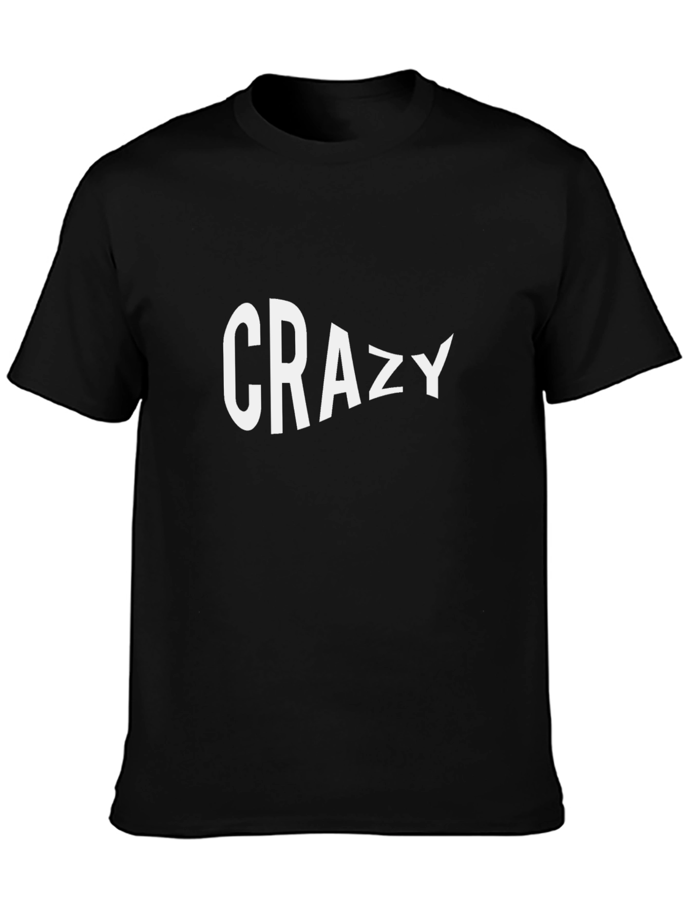 Crazy Graphic Black T-Shirt - Mens Casual Tee