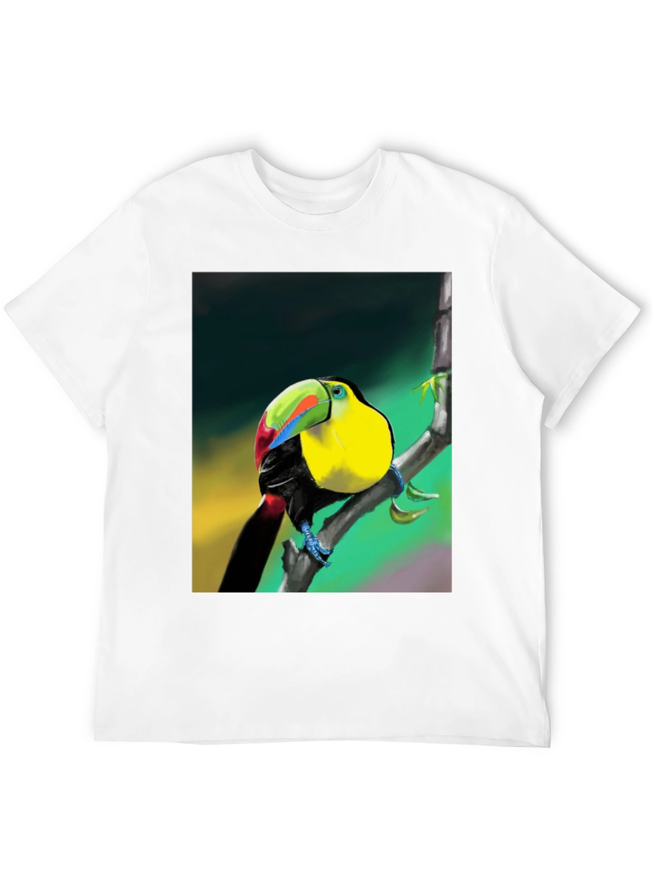 Tropical Toucan Graphic T-Shirt - Vibrant Bird Design