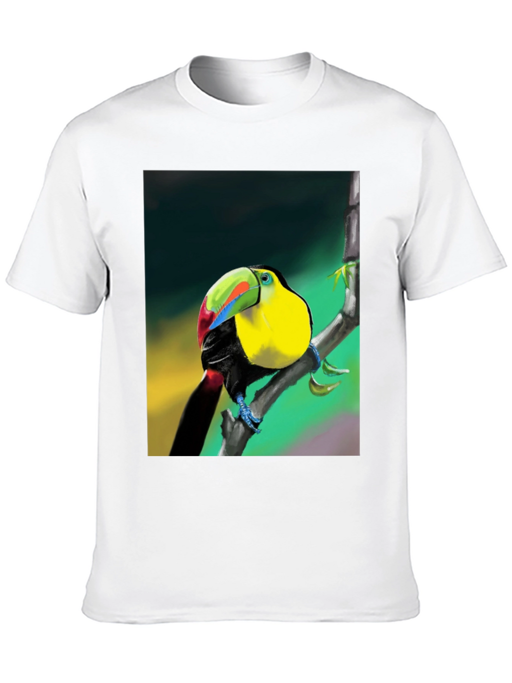 Tropical Toucan Graphic T-Shirt - Vibrant Bird Design