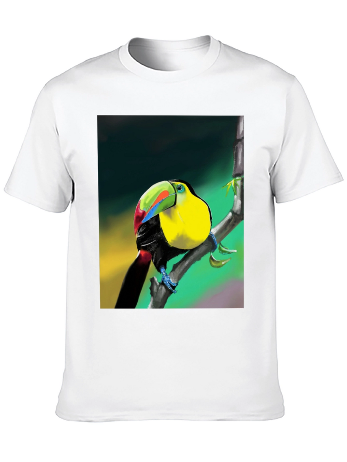 Tropical Toucan Graphic T-Shirt - Vibrant Bird Design