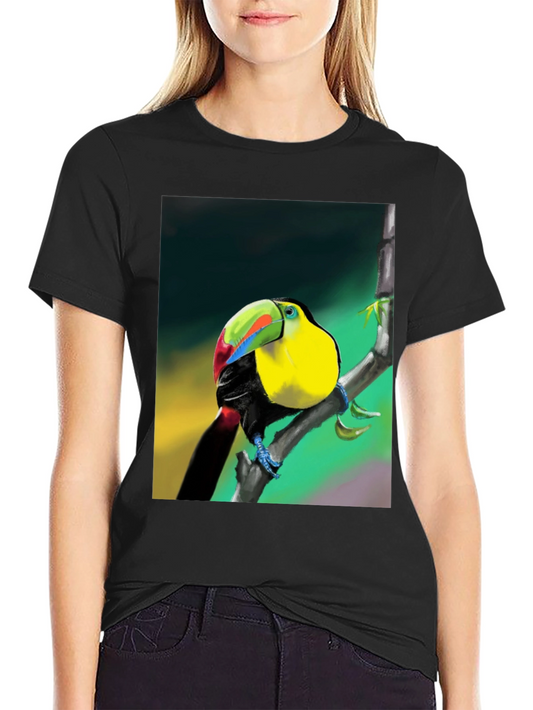 Tropical Toucan Graphic T-Shirt - Vibrant Bird Design
