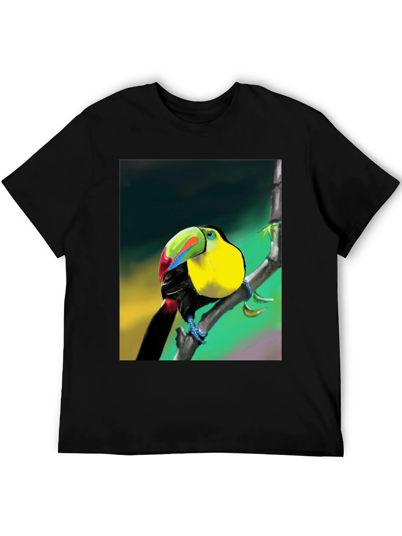 Tropical Toucan Graphic T-Shirt - Vibrant Bird Design