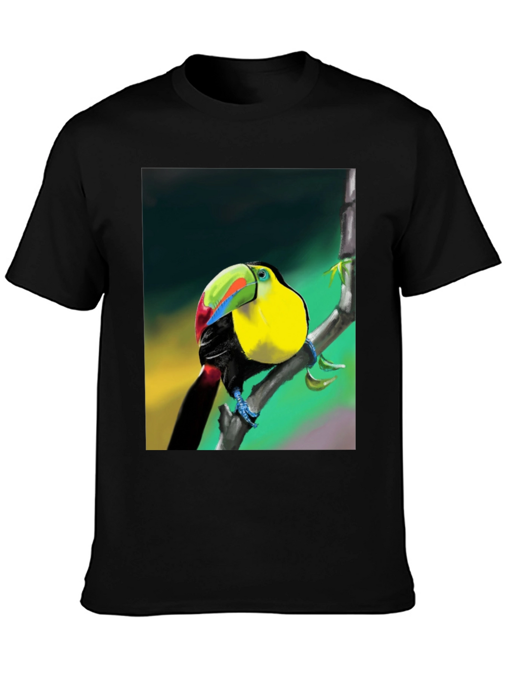 Tropical Toucan Graphic T-Shirt - Vibrant Bird Design