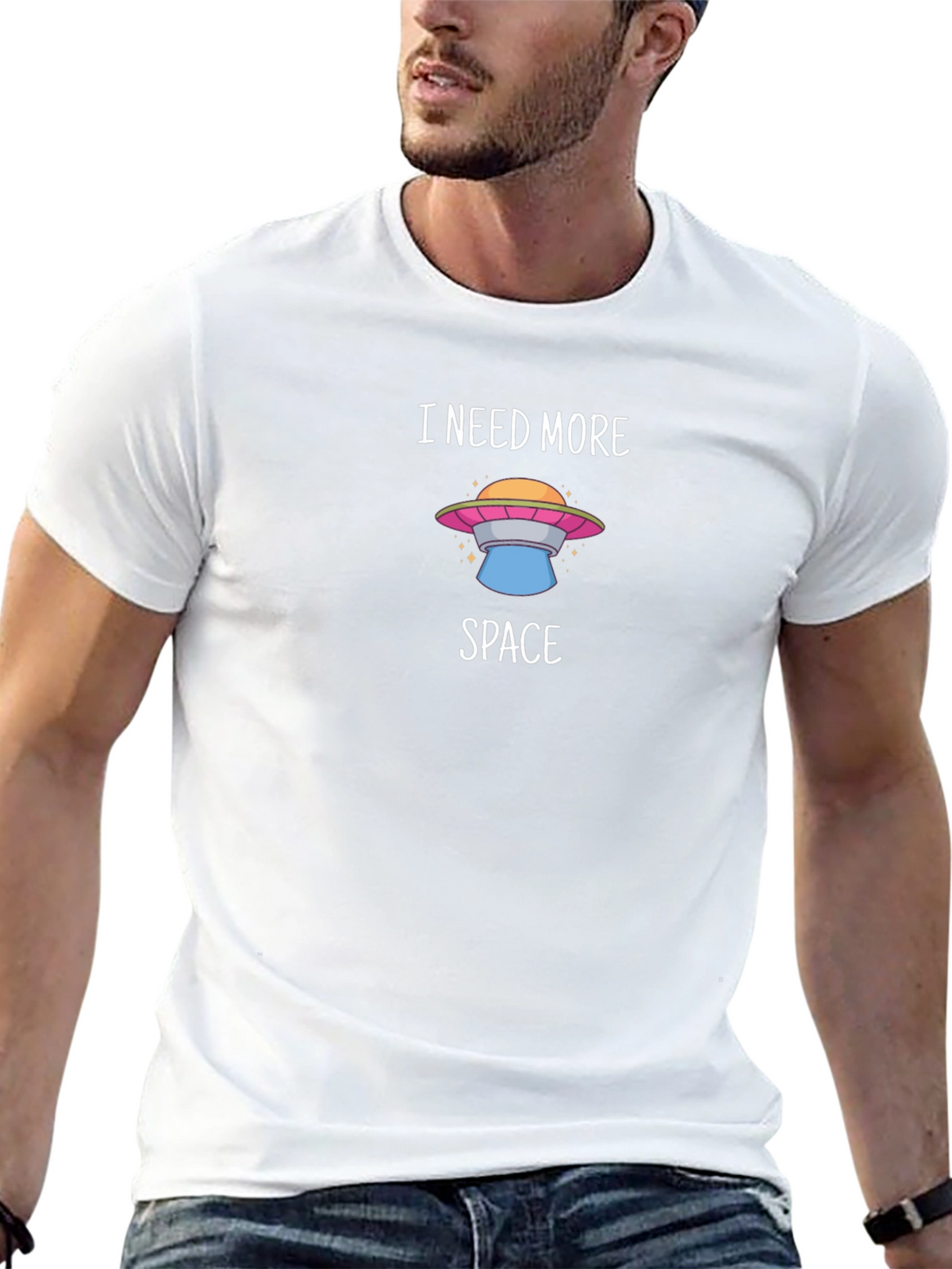 I Need More Space UFO Graphic T-Shirt