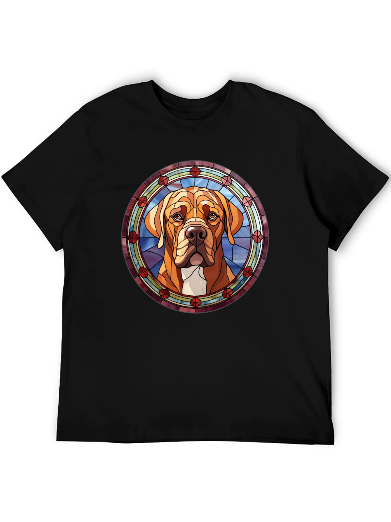 Dog Stained Glass Graphic Tee - Unique Pet Lover Gift