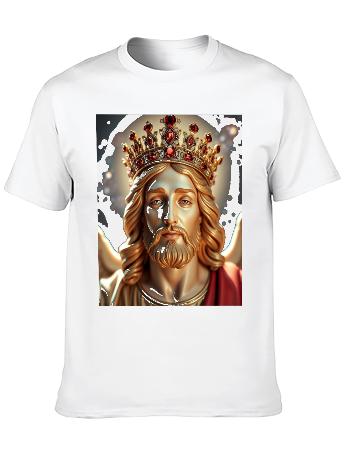 Jesus Christ King Graphic Tee - Black Cotton T-Shirt