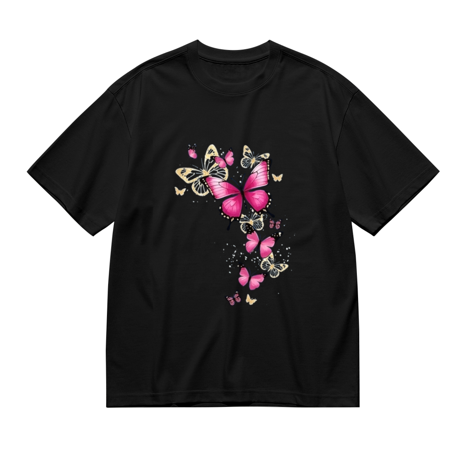 Dreamy Pink Glowing Butterfly Art Graphic Tee