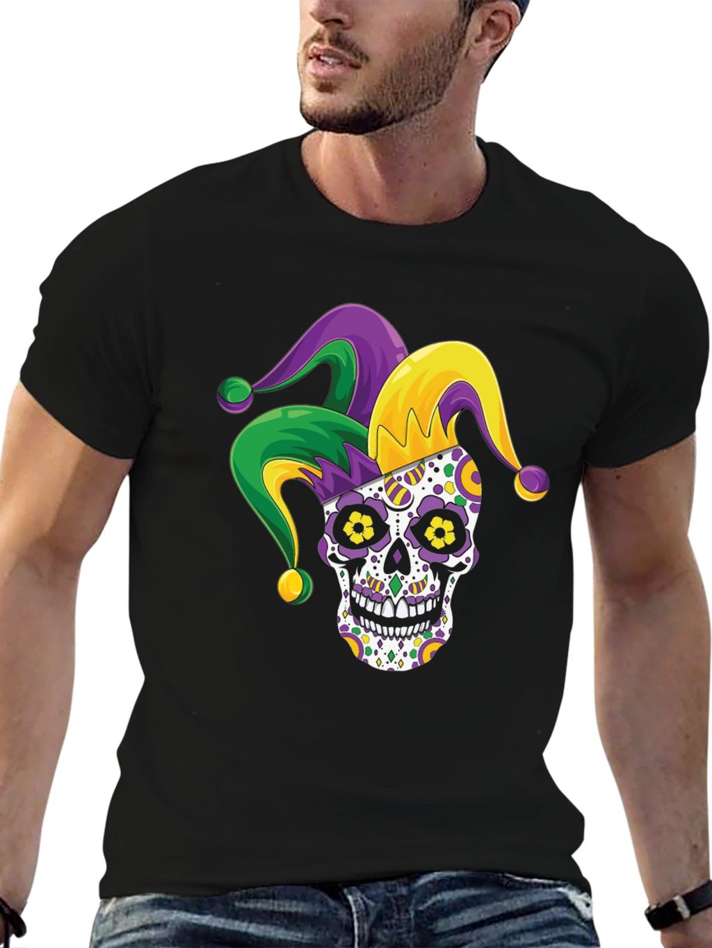 Mardi Gras Sugar Skull T-Shirt