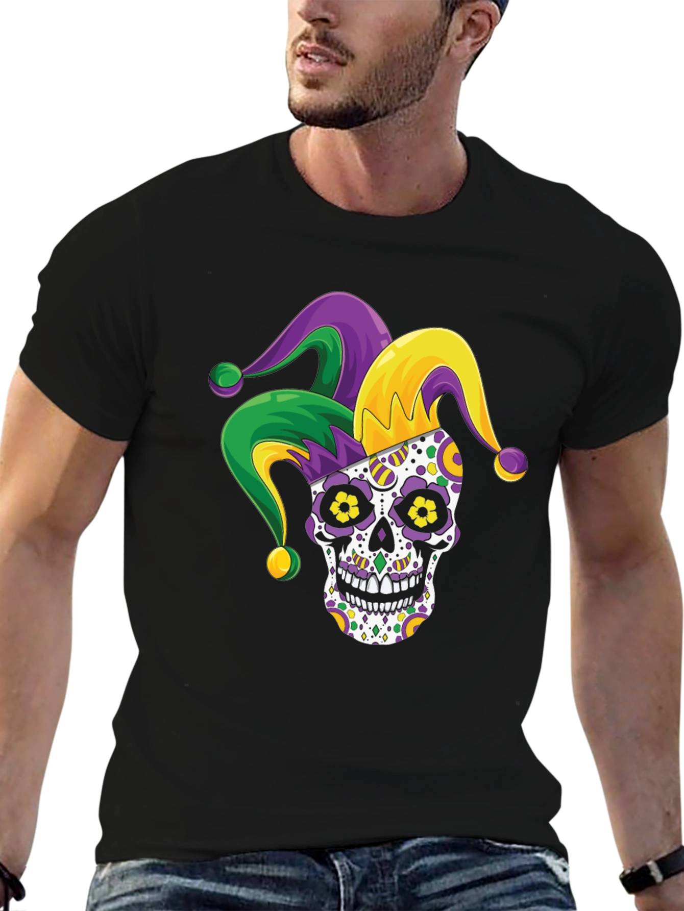 Mardi Gras Sugar Skull T-Shirt