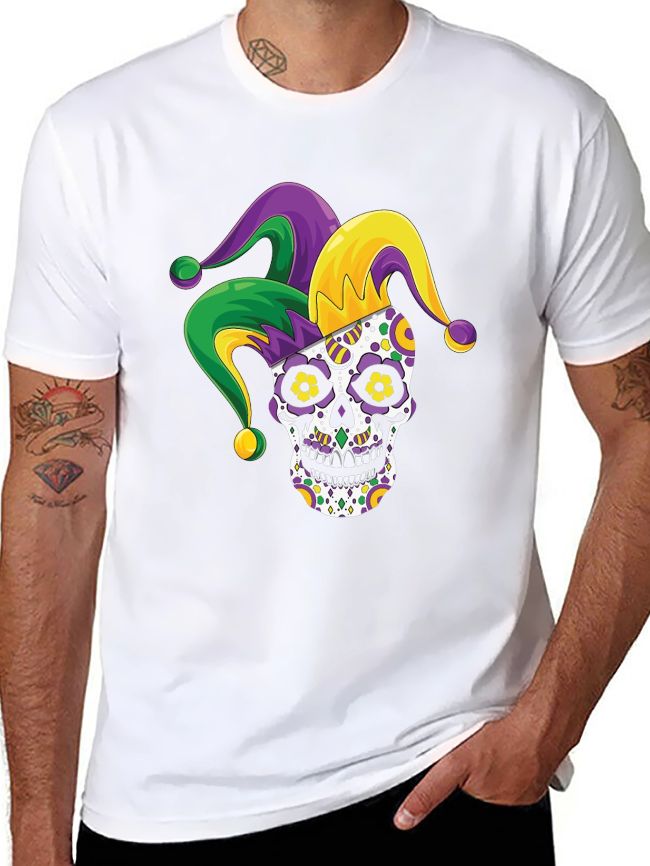 Mardi Gras Sugar Skull T-Shirt