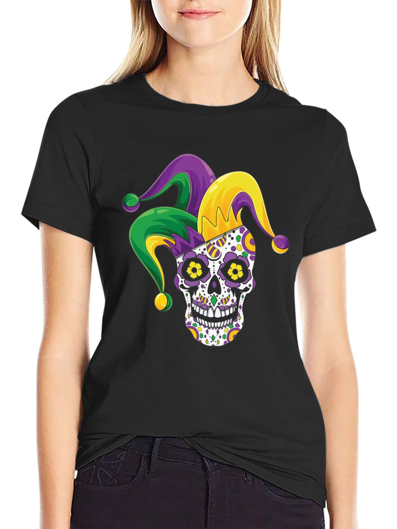 Mardi Gras Sugar Skull T-Shirt