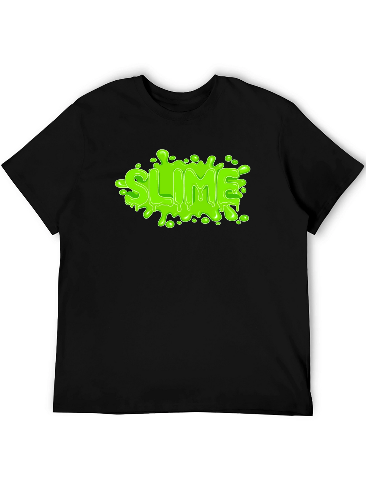 Green Slime Graphic Black T-Shirt