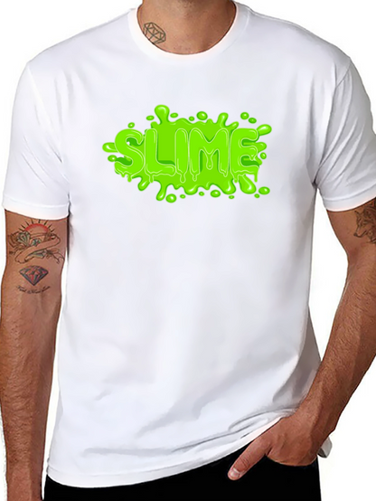 Green Slime Graphic Black T-Shirt