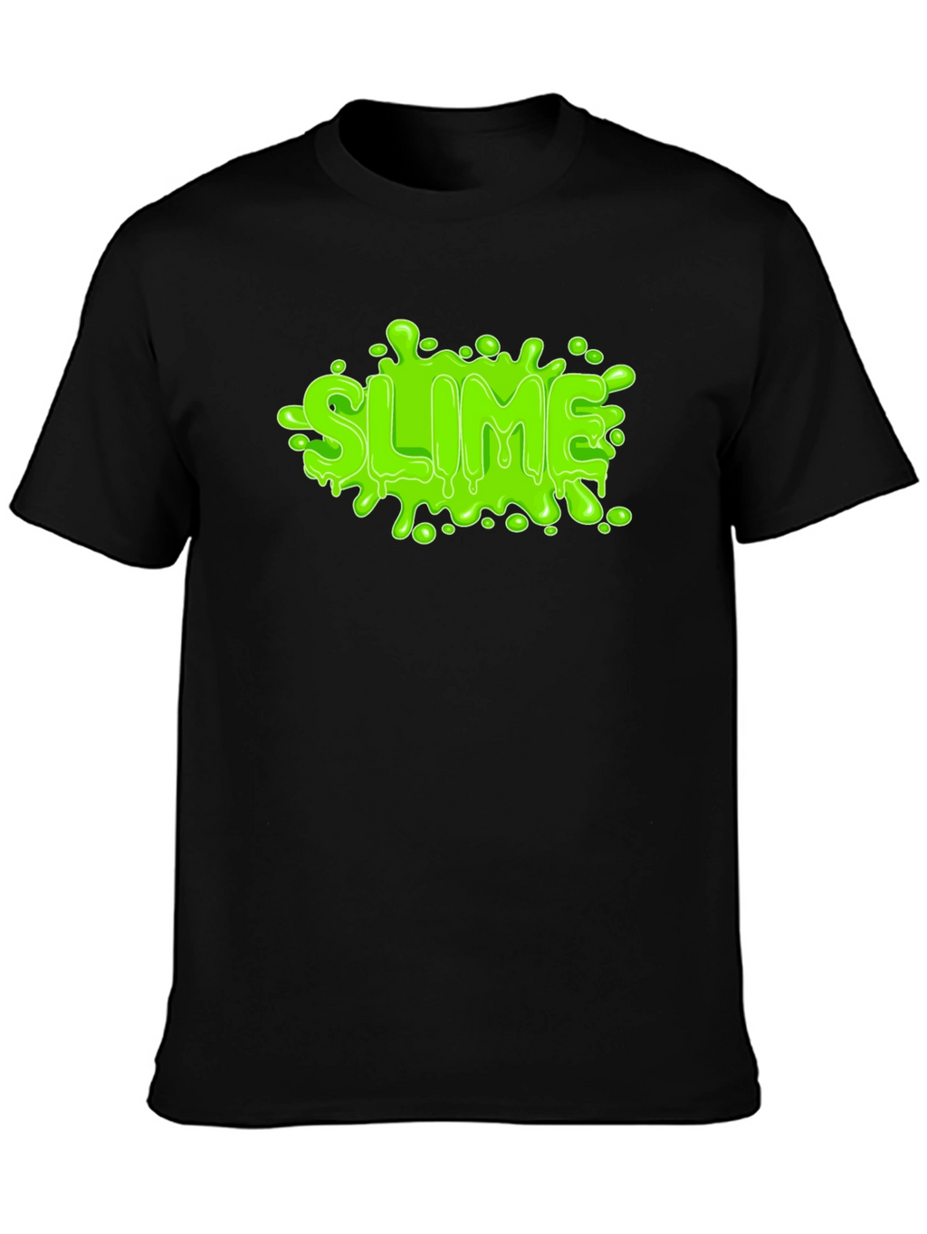 Green Slime Graphic Black T-Shirt
