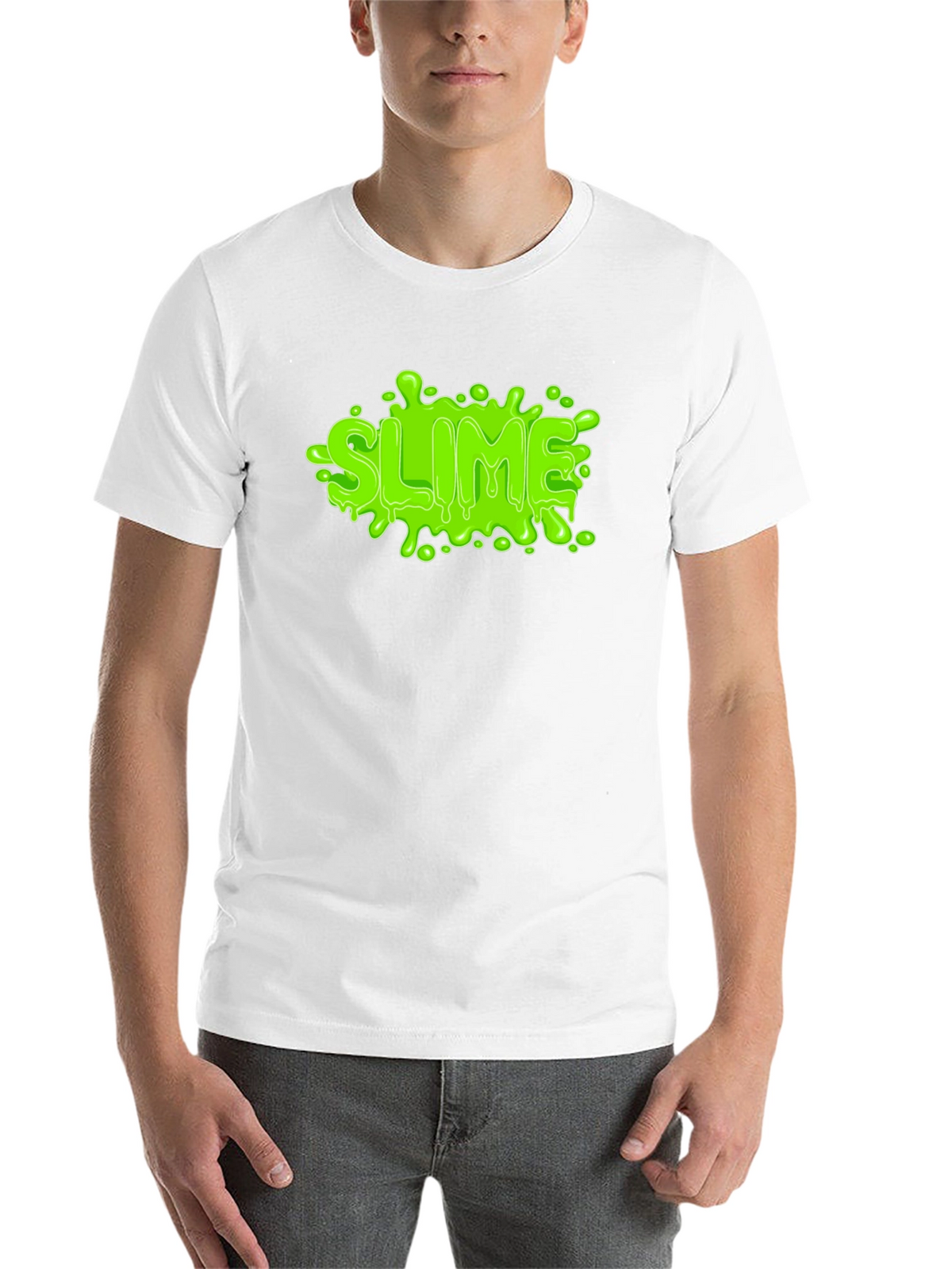 Green Slime Graphic Black T-Shirt