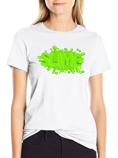 Green Slime Graphic Black T-Shirt