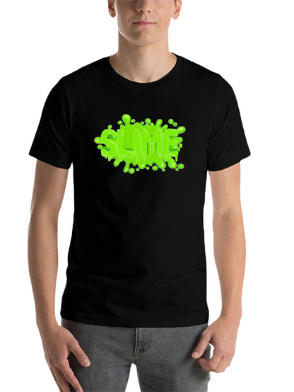 Green Slime Graphic Black T-Shirt