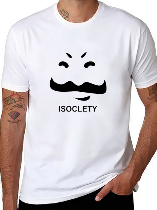 Mysterious Face Graphic Tee - Black Casual T-Shirt