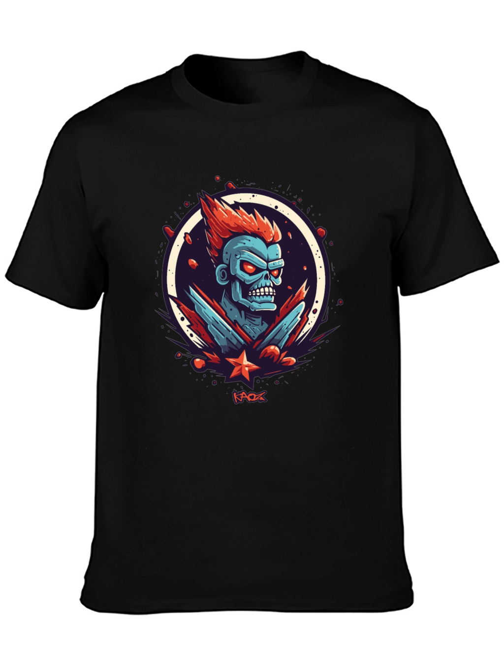 Kaos Graphic Tee - Bold Zombie Design