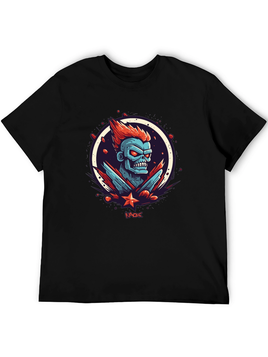Kaos Graphic Tee - Bold Zombie Design