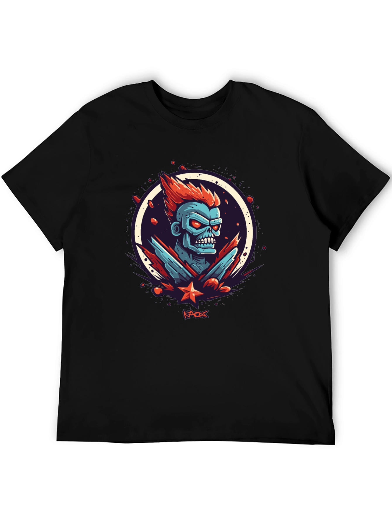 Kaos Graphic Tee - Bold Zombie Design