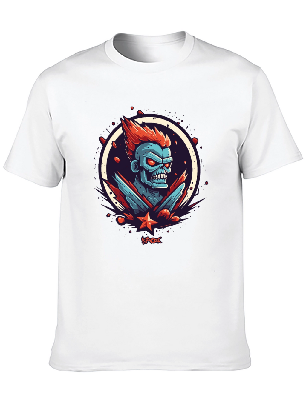 Kaos Graphic Tee - Bold Zombie Design