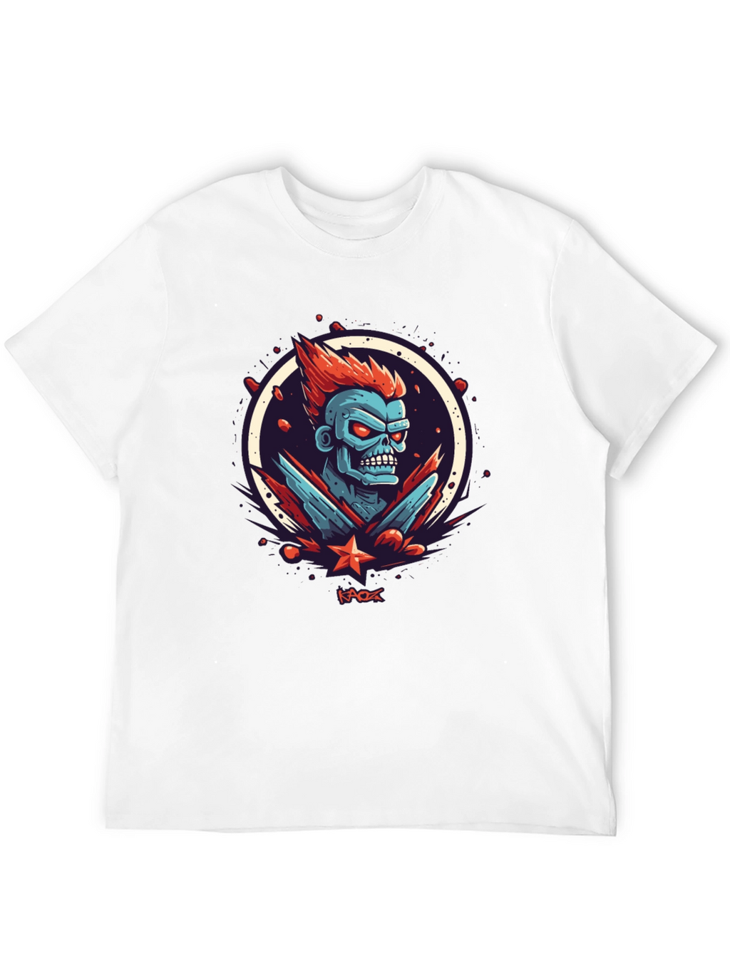 Kaos Graphic Tee - Bold Zombie Design
