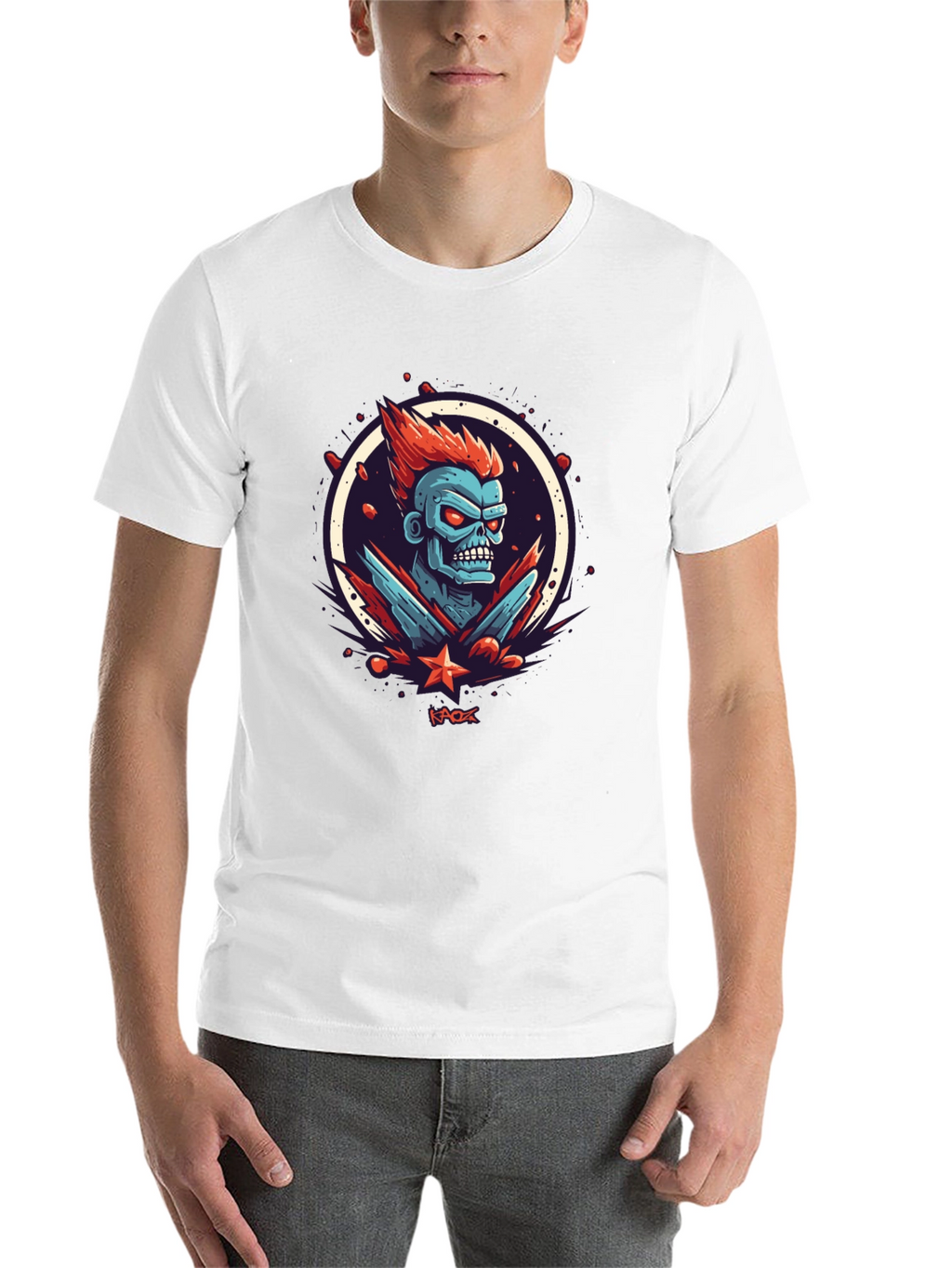 Kaos Graphic Tee - Bold Zombie Design