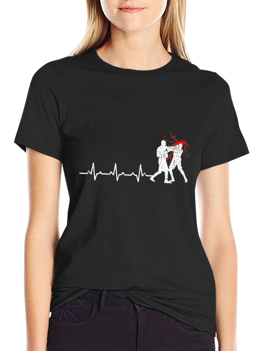 Boxing Heartbeat T-Shirt - Fight Life Tee