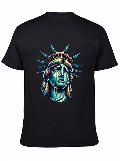 Distressed Statue of Liberty Graphic T-Shirt