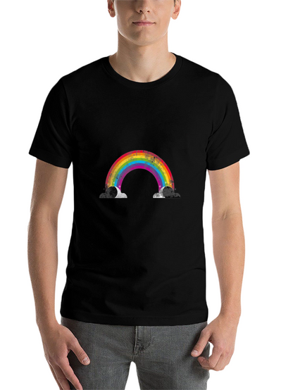 Rainbow Graphic Black T-Shirt