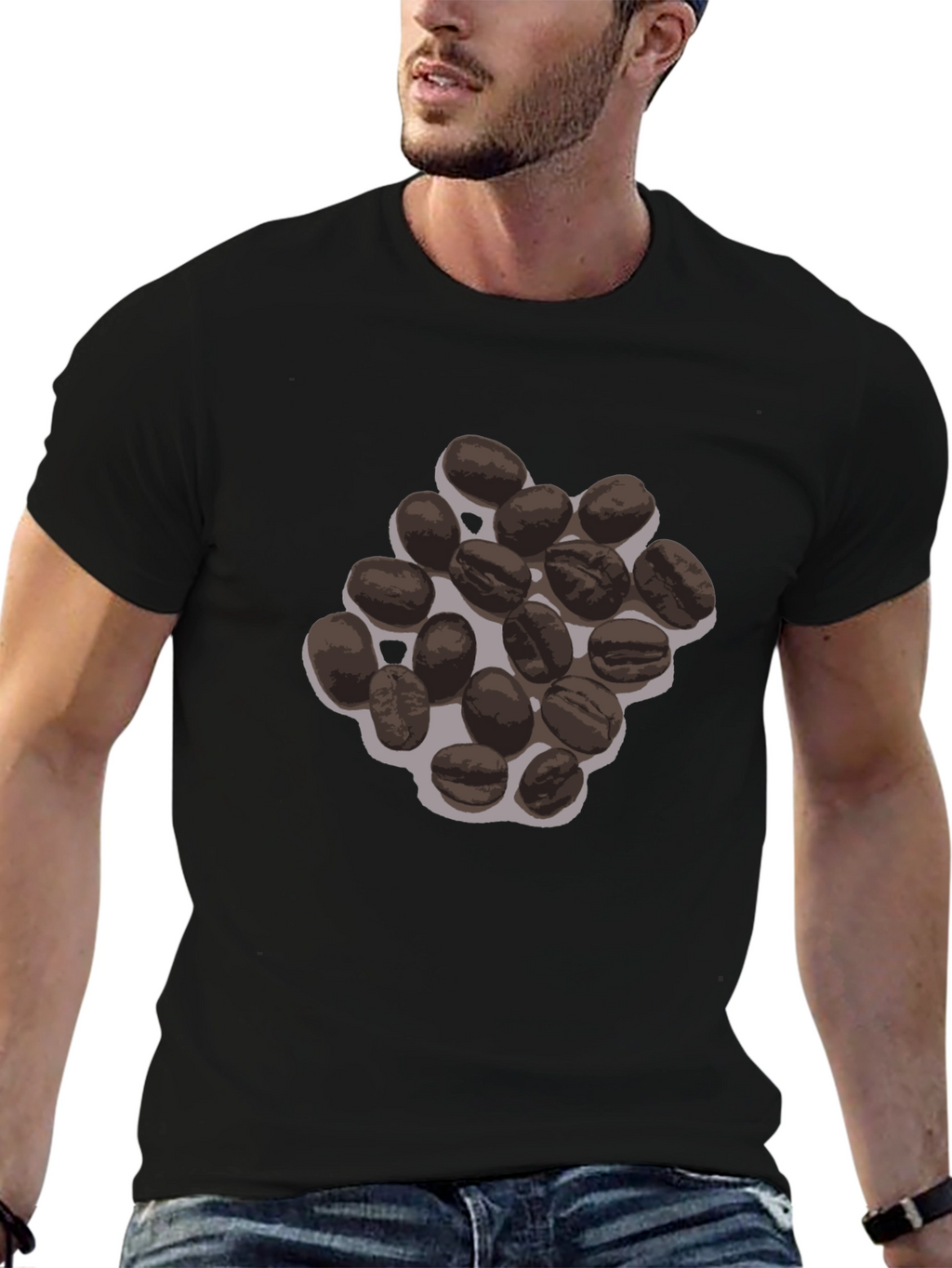 Coffee Bean T-Shirt - Black Graphic Tee