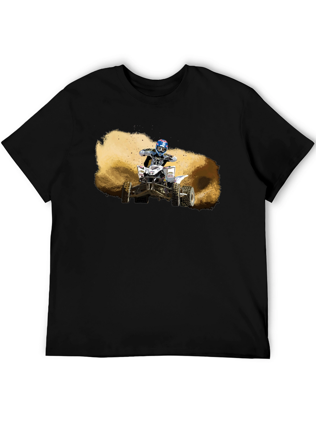 ATV Rider Graphic T-Shirt - Black Cotton Tee