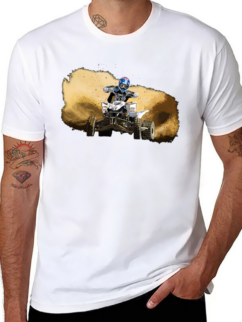 ATV Rider Graphic T-Shirt - Black Cotton Tee