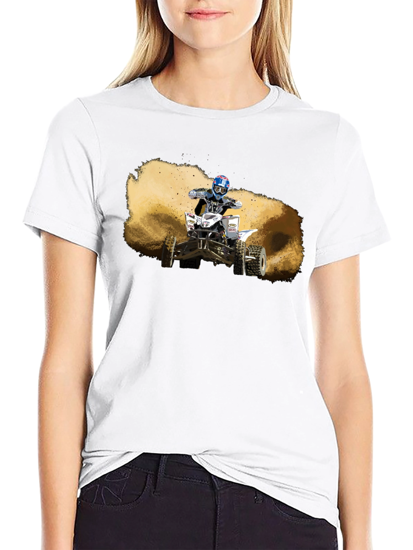 ATV Rider Graphic T-Shirt - Black Cotton Tee