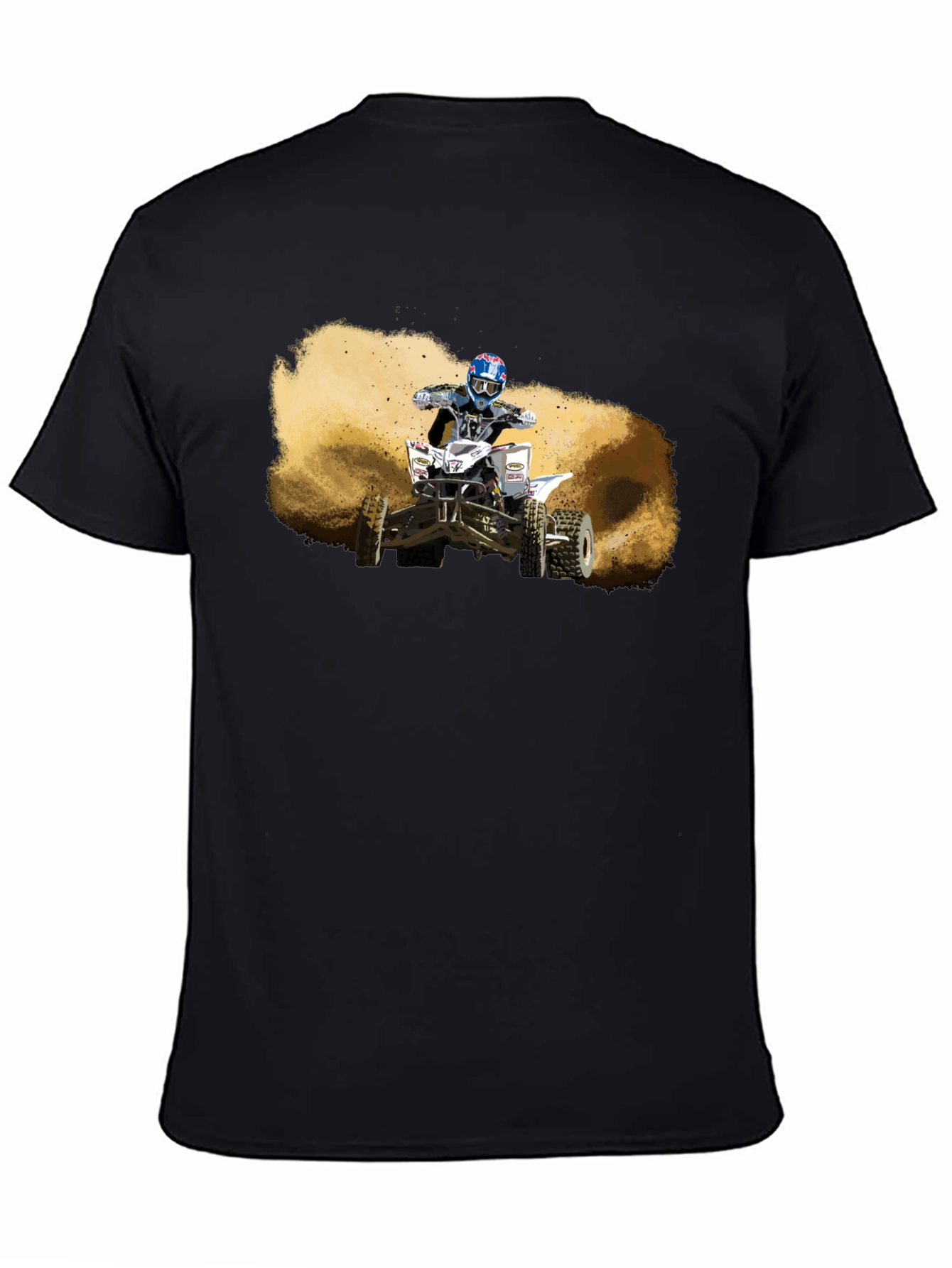 ATV Rider Graphic T-Shirt - Black Cotton Tee