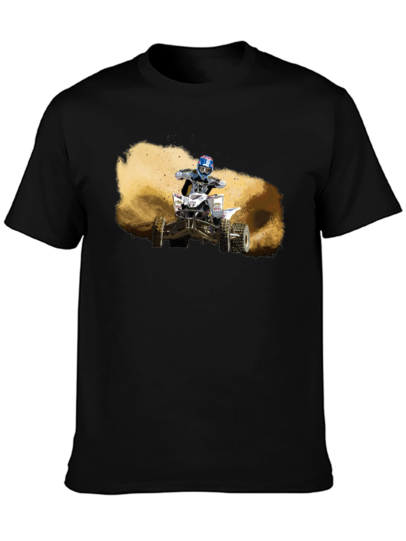 ATV Rider Graphic T-Shirt - Black Cotton Tee