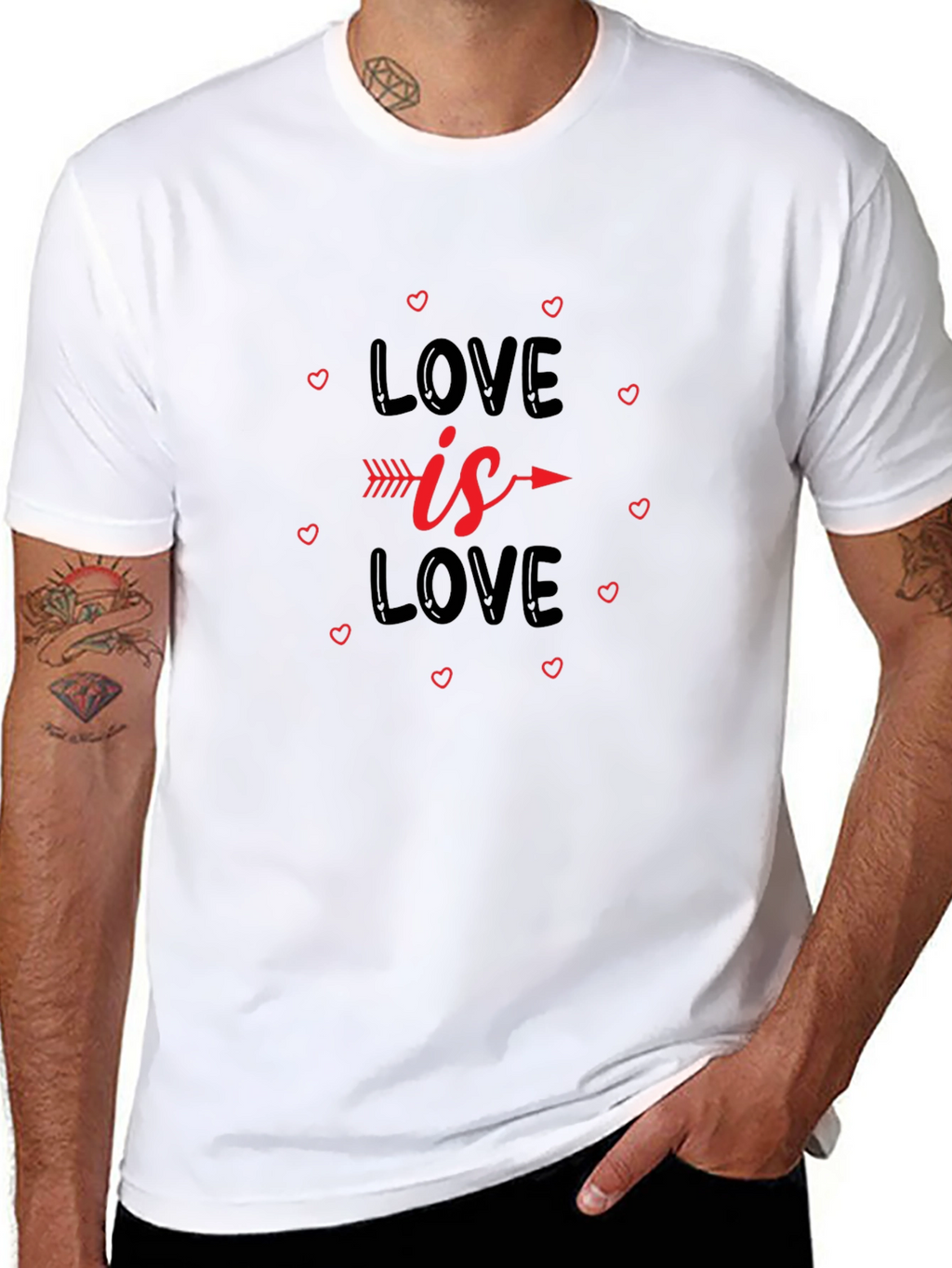 Love is Love T-Shirt - Arrow Heart Design