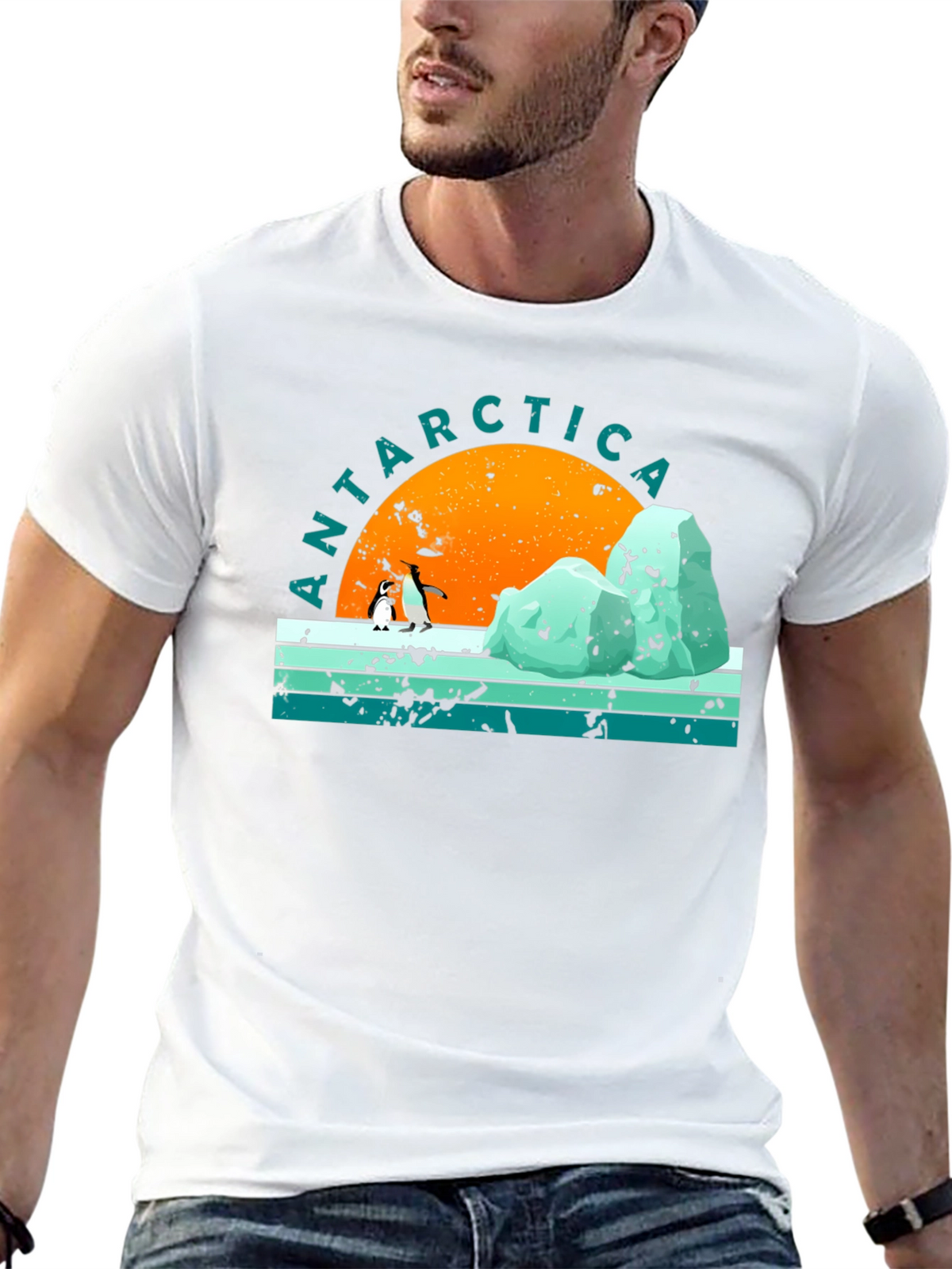 Antarctica Penguin Graphic T-Shirt