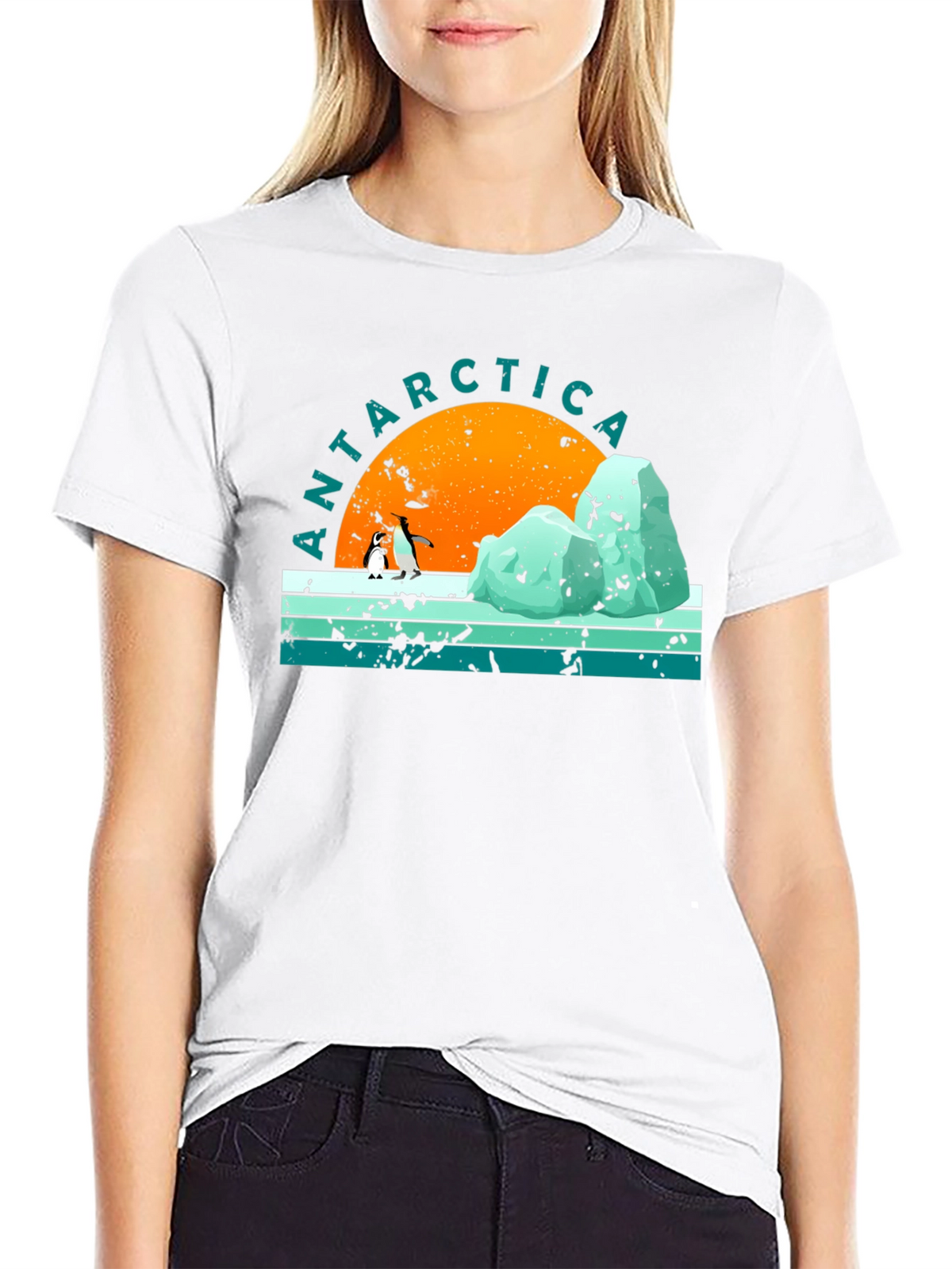 Antarctica Penguin Graphic T-Shirt