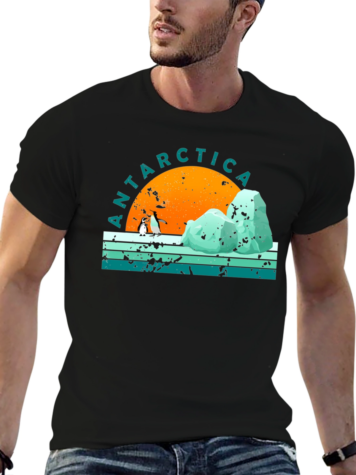 Antarctica Penguin Graphic T-Shirt