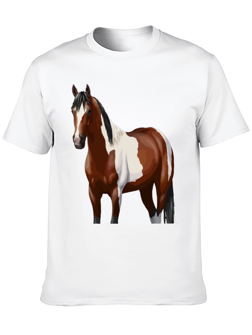 Horse Graphic Tee - Black Cotton Blend