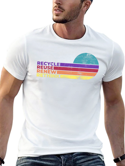 Recycle Reuse Renew Rethink Retro T-Shirt