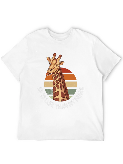 Giraffe Humor T-Shirt: Im Taller Than My Fears