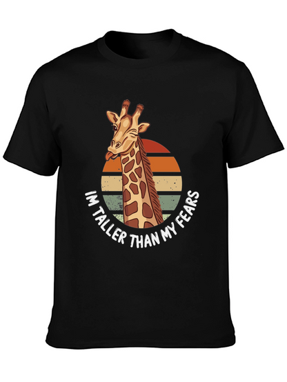 Giraffe Humor T-Shirt: Im Taller Than My Fears