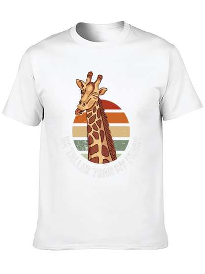 Giraffe Humor T-Shirt: Im Taller Than My Fears