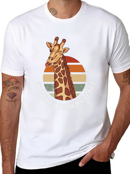 Giraffe Humor T-Shirt: Im Taller Than My Fears