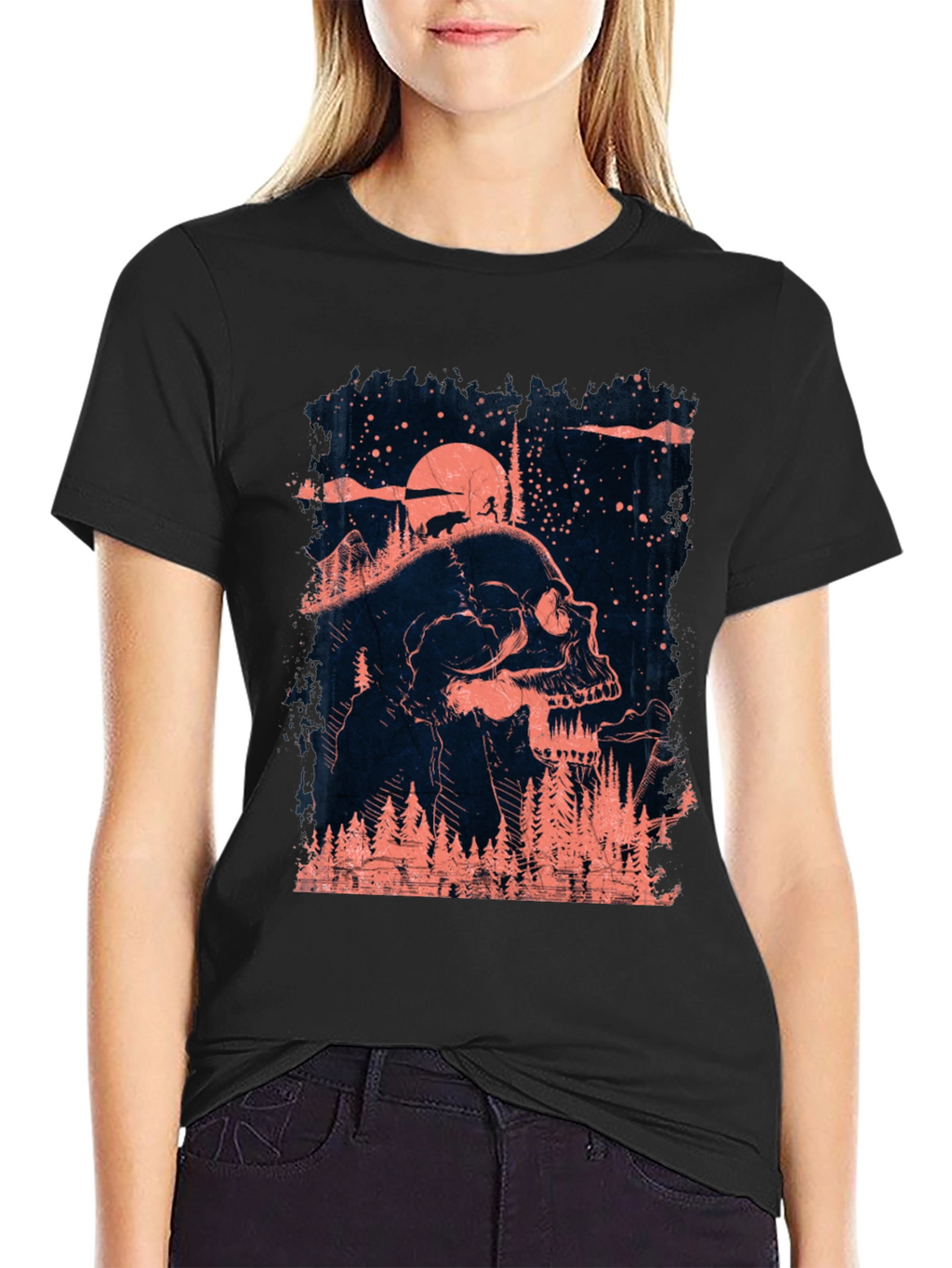 Skull & Forest Graphic T-Shirt