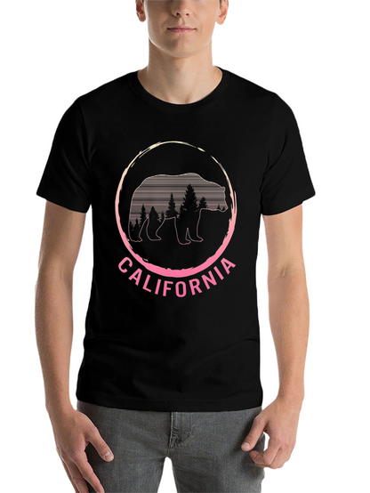 California Bear Graphic T-Shirt - Black